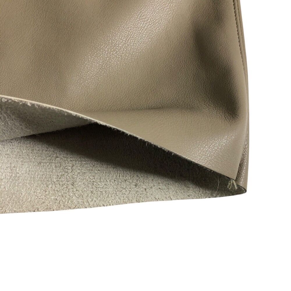 Express Pants Womens‎ 12 Short Tan Faux Leather Modern Straight Super High Rise - Picture 2 of 16